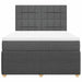 Pat box spring cu saltea, gri închis, 140x200 cm, textil - WALTI WALTI