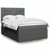Pat box spring cu saltea, gri închis, 140x200 cm, textil - WALTI WALTI