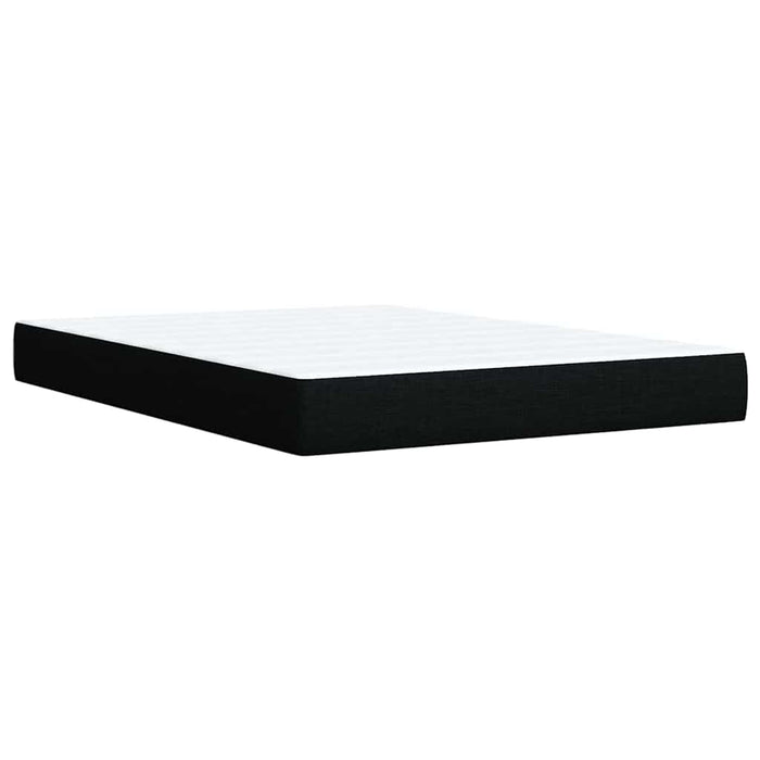 Pat box spring cu saltea, negru, 140x200 cm, textil WALTI