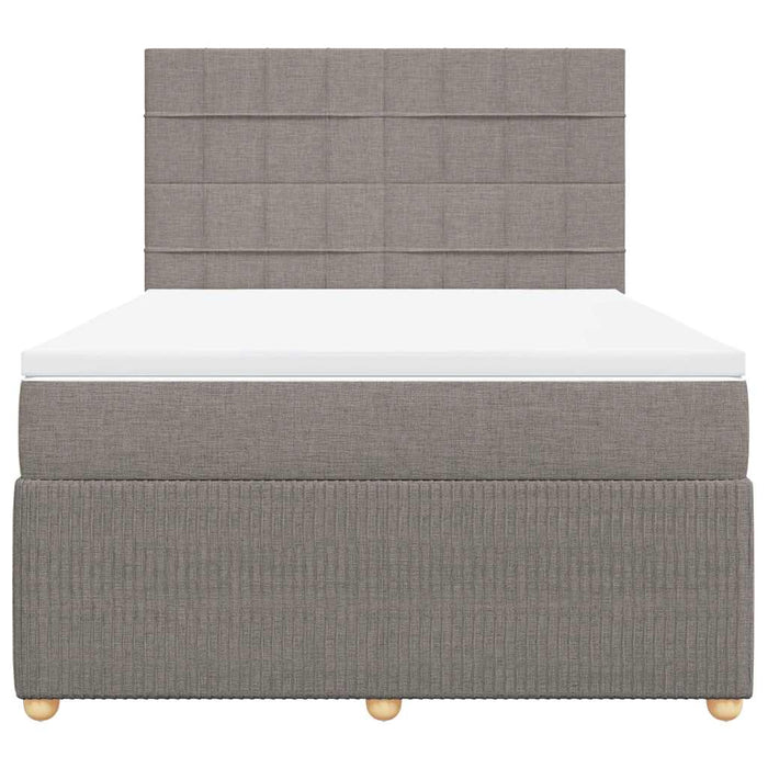 Pat continental cu saltea gri taupe 140x200 cm material textil WALTI