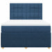 Pat continental cu saltea, albastru, 140x200cm, material textil - WALTI WALTI