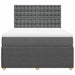 Pat box spring cu saltea, gri închis, 140x200 cm, textil - WALTI WALTI