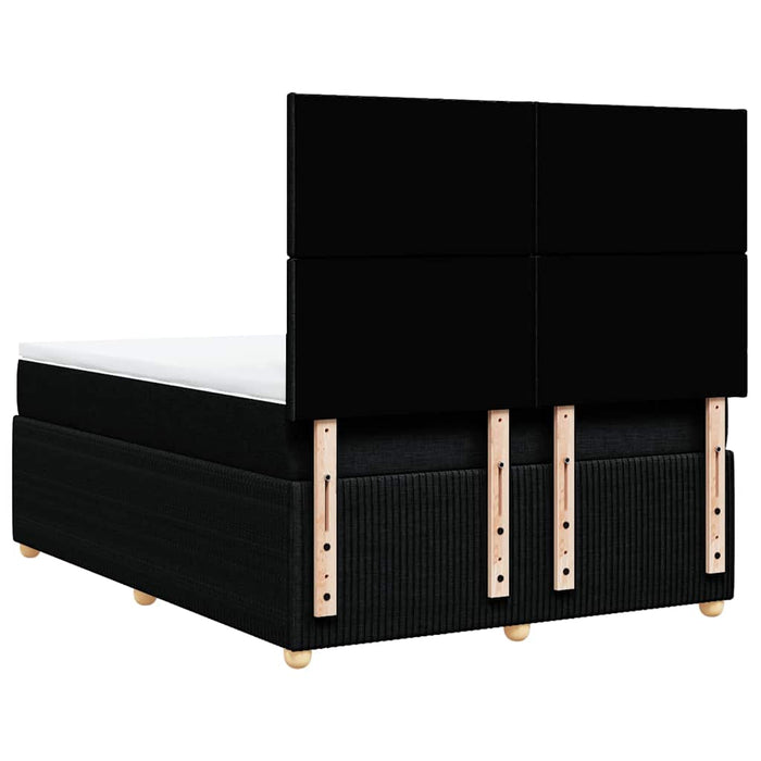 Pat box spring cu saltea, negru, 160x200 cm, textil - WALTI WALTI