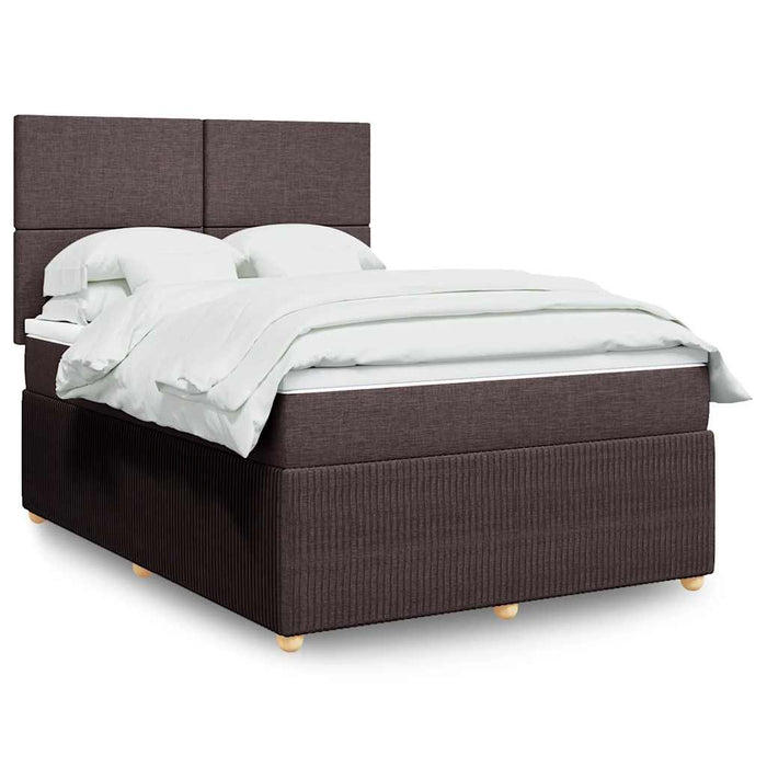 Pat box spring cu saltea, maro închis, 160x200 cm, textil - WALTI WALTI