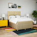 Pat box spring cu saltea, crem, 160x200 cm, material textil - WALTI WALTI