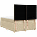 Pat box spring cu saltea, crem, 160x200 cm, material textil - WALTI WALTI