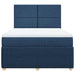 Pat continental cu saltea, albastru, 160x200cm, material textil - WALTI WALTI