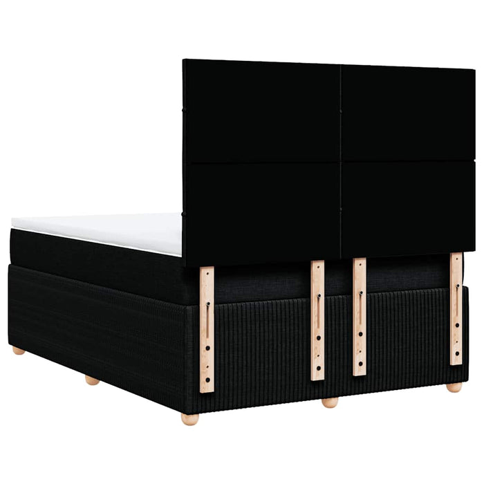 Pat box spring cu saltea, negru, 160x200 cm, textil - WALTI WALTI