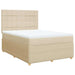 Pat box spring cu saltea, crem, 160x200 cm, material textil - WALTI WALTI
