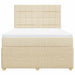 Pat box spring cu saltea, crem, 160x200 cm, material textil - WALTI WALTI