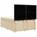 Pat box spring cu saltea, crem, 160x200 cm, material textil - WALTI WALTI
