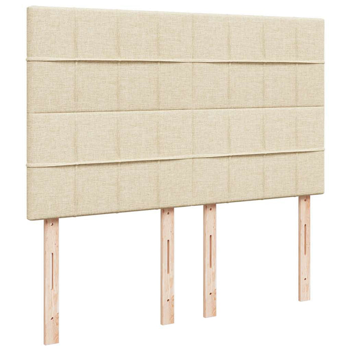 Pat box spring cu saltea, crem, 160x200 cm, material textil - WALTI WALTI