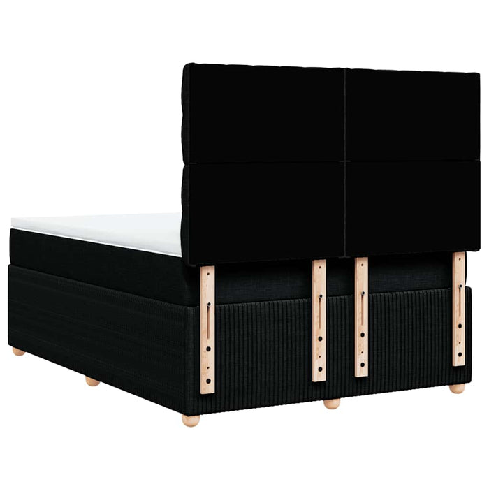 Pat box spring cu saltea, negru, 160x200 cm, textil - WALTI WALTI