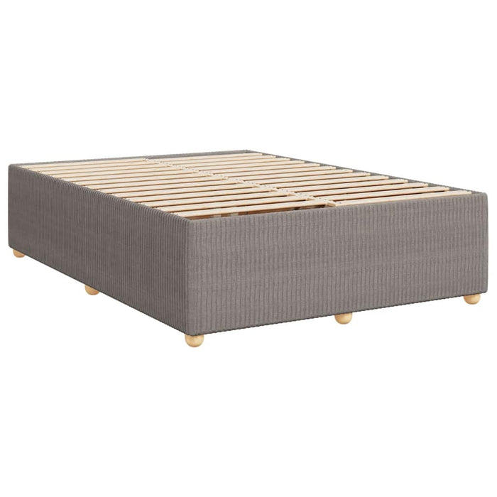Pat box spring cu saltea, gri taupe, 160x200 cm material textil WALTI