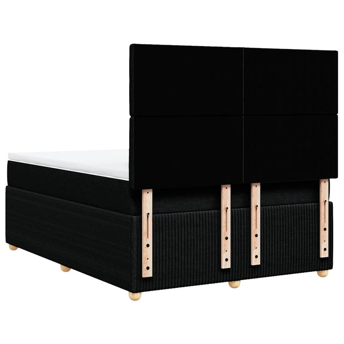 Pat box spring cu saltea, negru, 160x200 cm, textil - WALTI WALTI