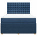 Pat continental cu saltea, albastru, 160x200cm, material textil - WALTI WALTI