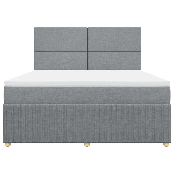 Pat continental, gri deschis, 180x200 cm, material textil - WALTI WALTI