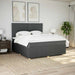 Pat box spring cu saltea, gri închis, 180x200 cm, textil - WALTI WALTI