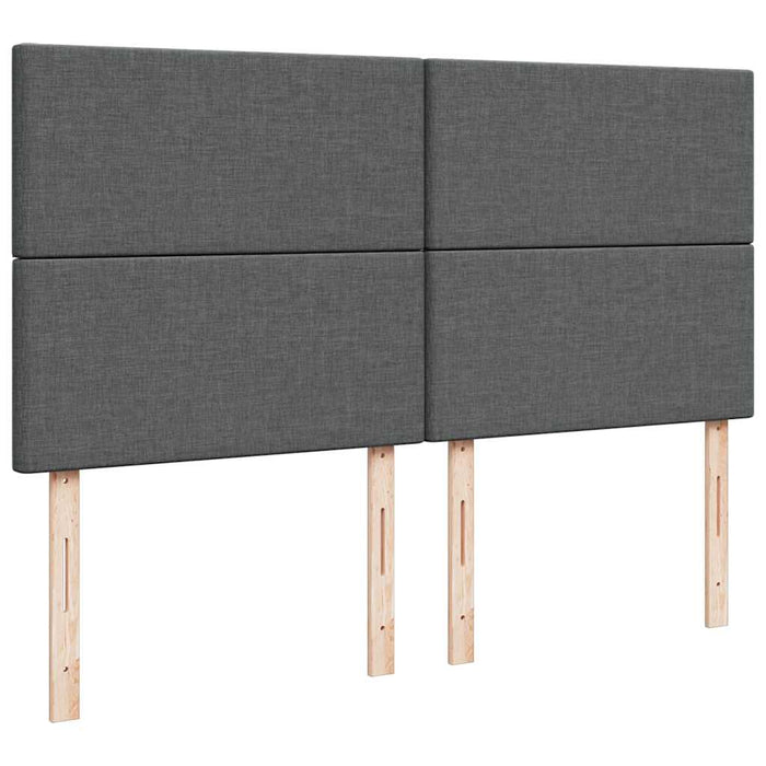 Pat box spring cu saltea, gri închis, 180x200 cm, textil - WALTI WALTI