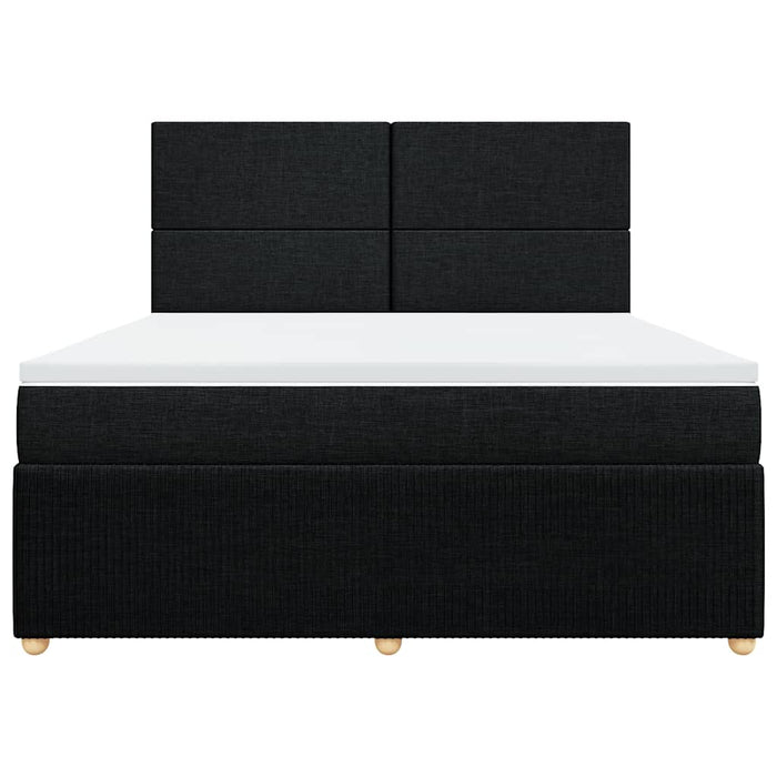 Pat box spring cu saltea, negru, 180x200 cm, catifea - WALTI WALTI