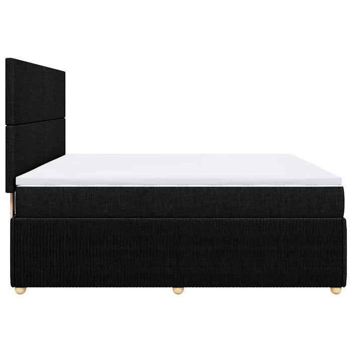Pat box spring cu saltea, negru, 180x200 cm, catifea - WALTI WALTI