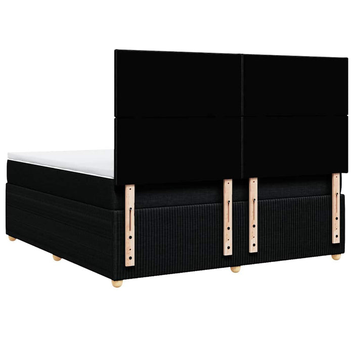 Pat box spring cu saltea, negru, 180x200 cm, catifea - WALTI WALTI