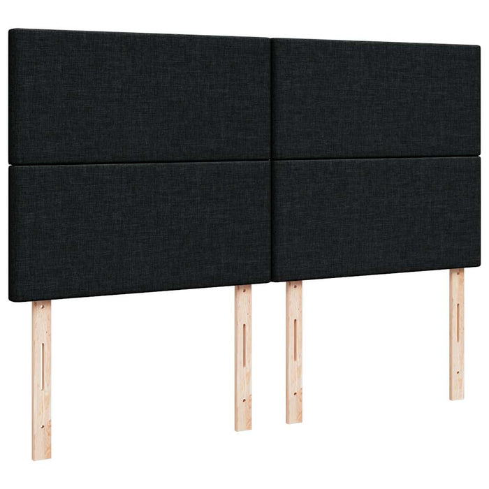 Pat box spring cu saltea, negru, 180x200 cm, catifea - WALTI WALTI