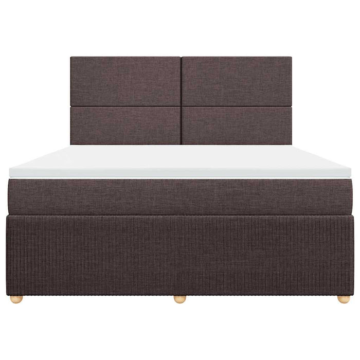 Pat continental cu saltea maro închis 180x200cm material textil - WALTI WALTI