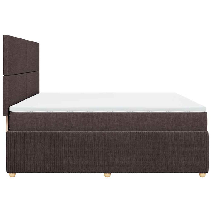 Pat continental cu saltea maro închis 180x200cm material textil - WALTI WALTI