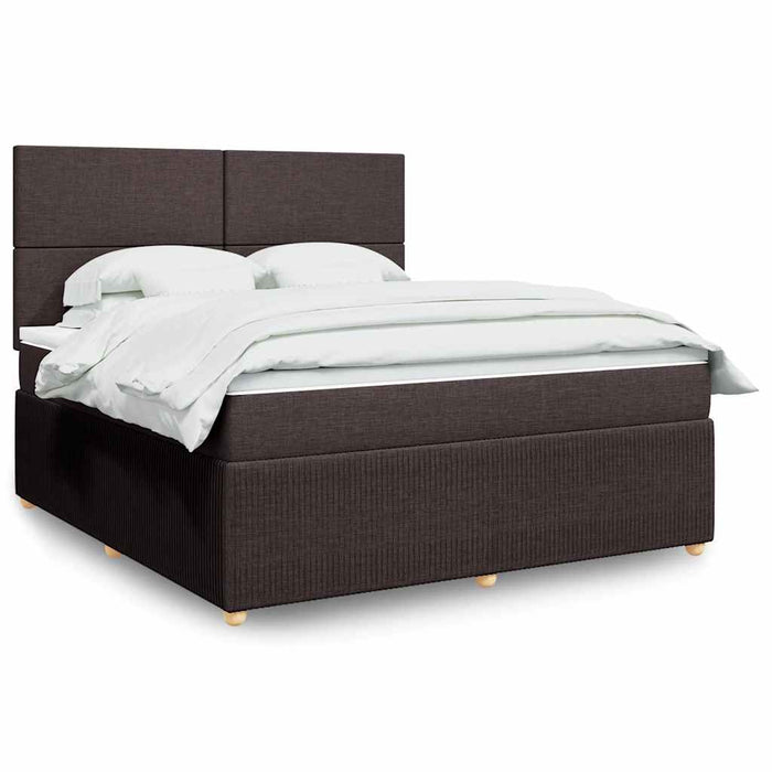 Pat continental cu saltea maro închis 180x200cm material textil - WALTI WALTI