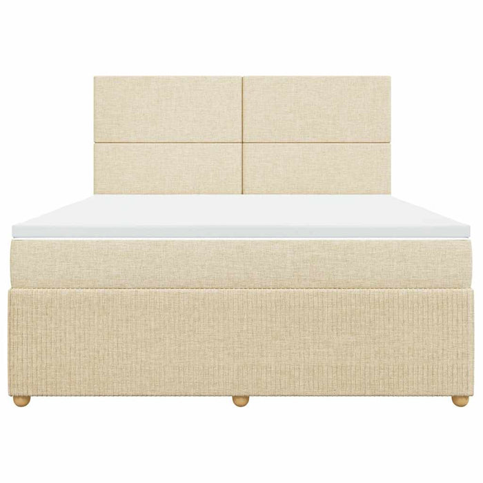 Pat continental cu saltea, crem, 180x200 cm, textil - WALTI WALTI