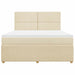 Pat continental cu saltea, crem, 180x200 cm, textil - WALTI WALTI