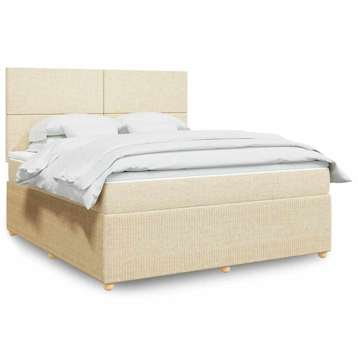 Pat continental cu saltea, crem, 180x200 cm, textil - WALTI WALTI