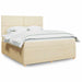Pat continental cu saltea, crem, 180x200 cm, textil - WALTI WALTI