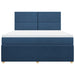 Pat box spring cu saltea, albastru, 180x200 cm, material textil - WALTI WALTI