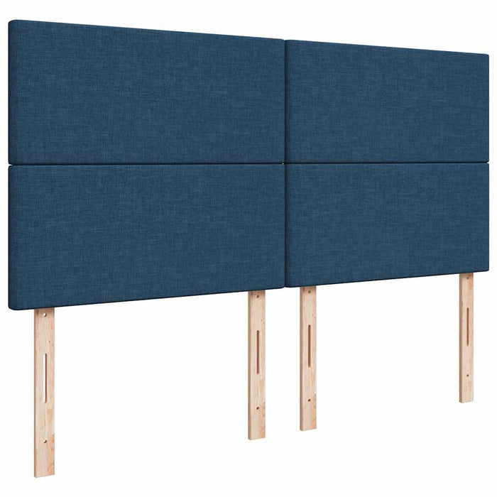 Pat box spring cu saltea, albastru, 180x200 cm, material textil - WALTI WALTI