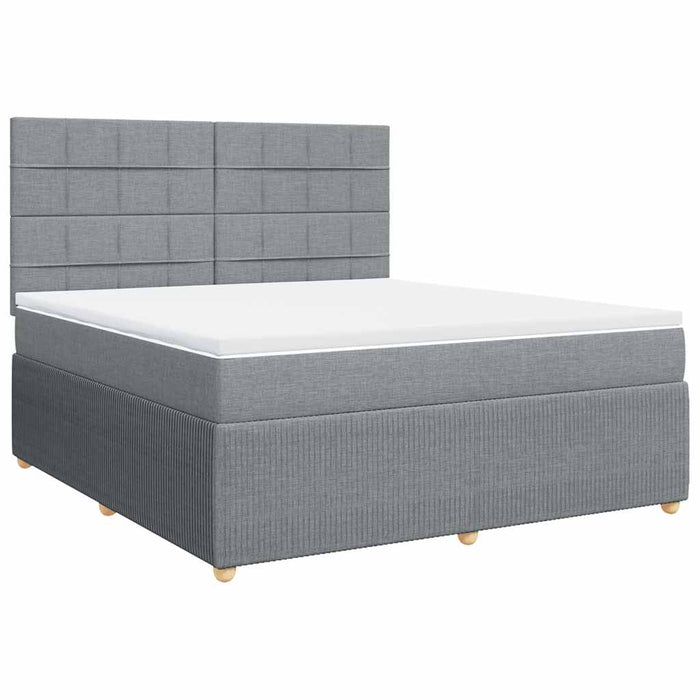 Pat continental, gri deschis, 180x200 cm, material textil WALTI