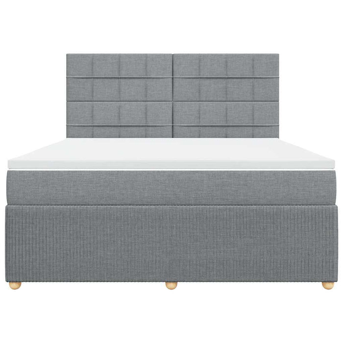 Pat continental, gri deschis, 180x200 cm, material textil WALTI