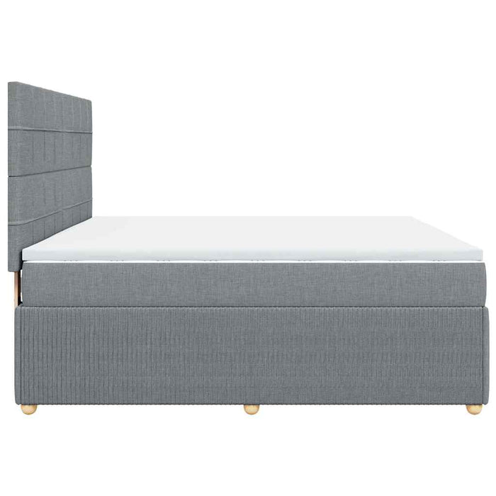 Pat continental, gri deschis, 180x200 cm, material textil WALTI