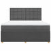 Pat box spring cu saltea, gri închis, 180x200 cm, textil - WALTI WALTI