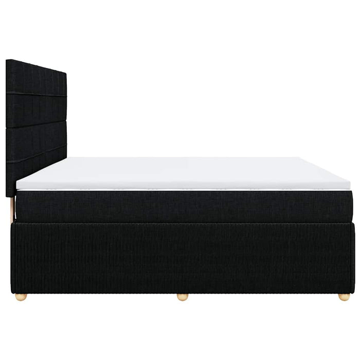 Pat box spring cu saltea, negru, 180x200 cm, catifea - WALTI WALTI
