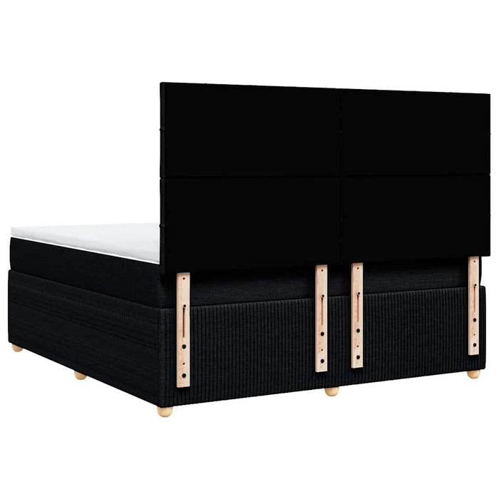 Pat box spring cu saltea, negru, 180x200 cm, catifea - WALTI WALTI