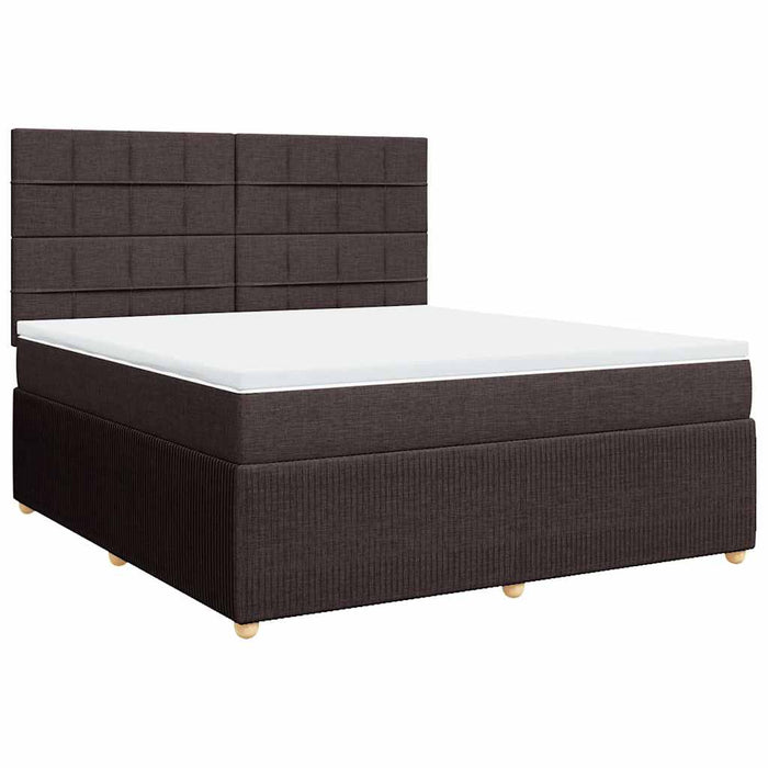 Pat continental cu saltea maro închis 180x200cm material textil - WALTI WALTI