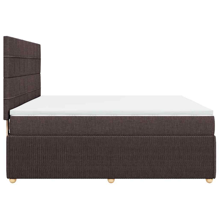 Pat continental cu saltea maro închis 180x200cm material textil - WALTI WALTI