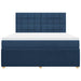 Pat box spring cu saltea, albastru, 180x200 cm, material textil - WALTI WALTI