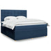 Pat box spring cu saltea, albastru, 180x200 cm, material textil - WALTI WALTI