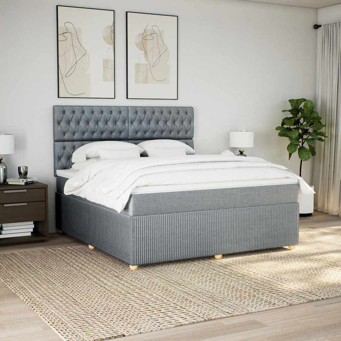 Pat continental, gri deschis, 180x200 cm, material textil - WALTI WALTI