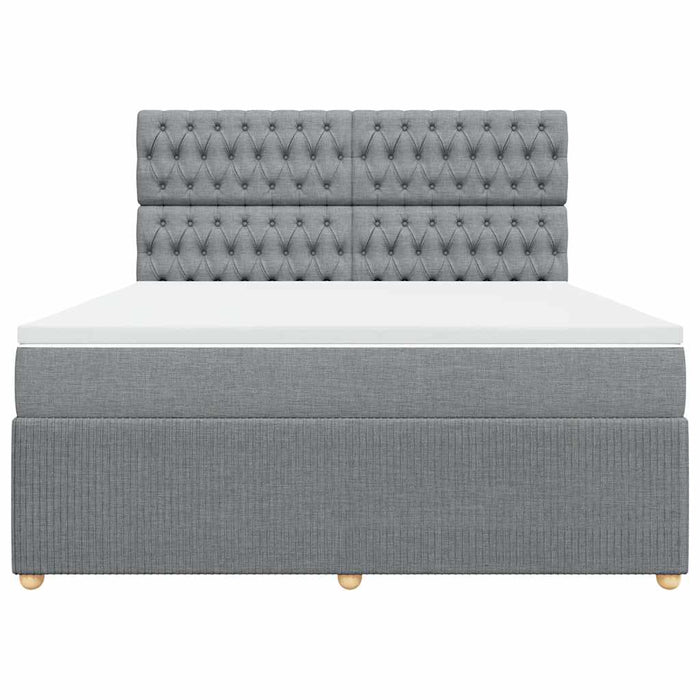 Pat continental, gri deschis, 180x200 cm, material textil - WALTI WALTI