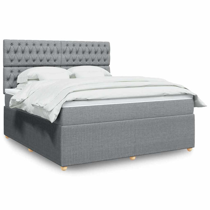 Pat continental, gri deschis, 180x200 cm, material textil - WALTI WALTI