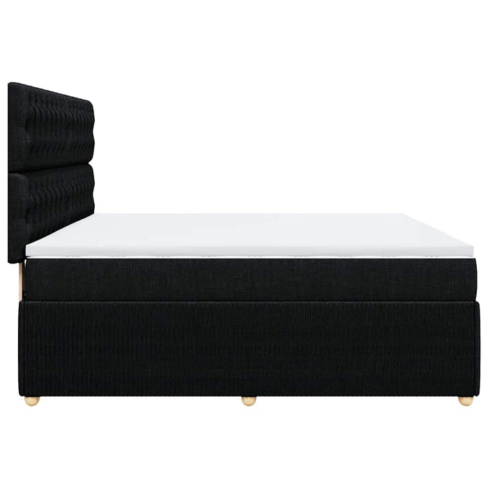 Pat box spring cu saltea, negru, 180x200 cm, catifea - WALTI WALTI
